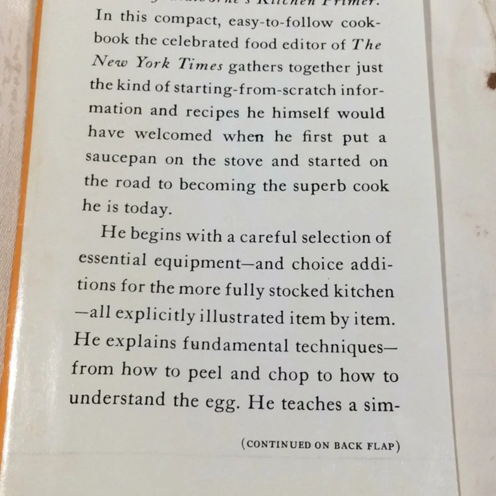Vintage 1969 Kitchen Primer by Craig Claiborne